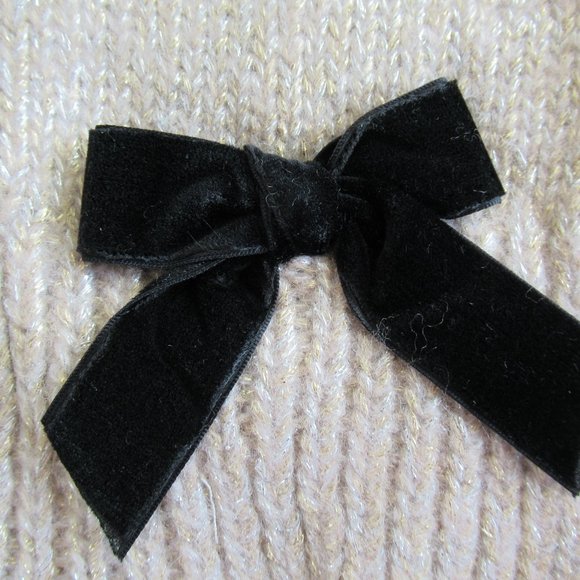 Kate Spade New York Western Velvet Metallic Bow Muffler Scarf NWT $98 - Picture 4 of 7